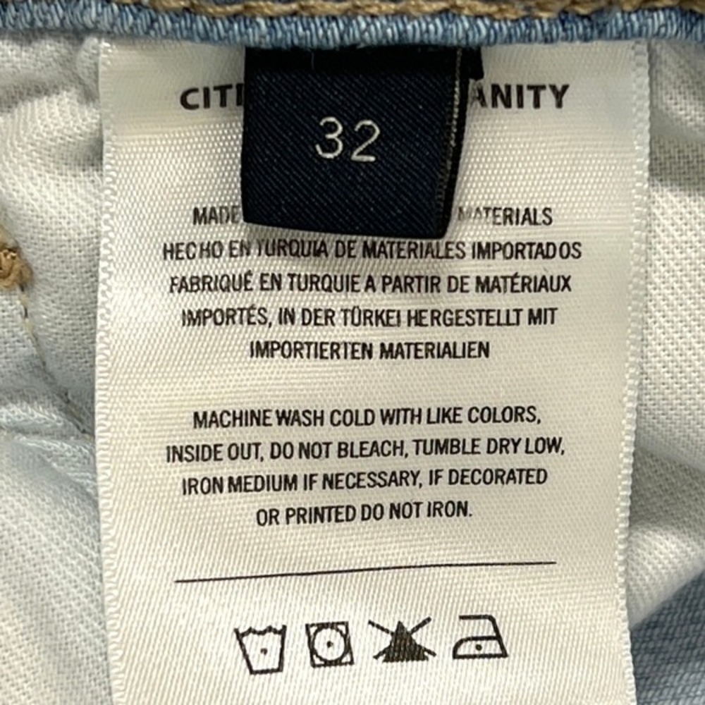 Citizens of Humanity Lyra Wide Leg Crop Jeans 32" Marquee Light Wash Raw Hem - Picture 3 of 14